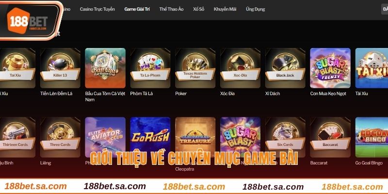 Game bài 188BET có tỷ lệ thắng và trả thưởng cực cao