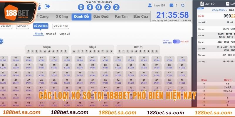 Xổ Số 188BET - Trải Nghiệm Hấp Dẫn, Nhận Thưởng Liền Tay 2 Tại 188BET có đa dạng các loại hình xổ số cho bạn trải nghiệm